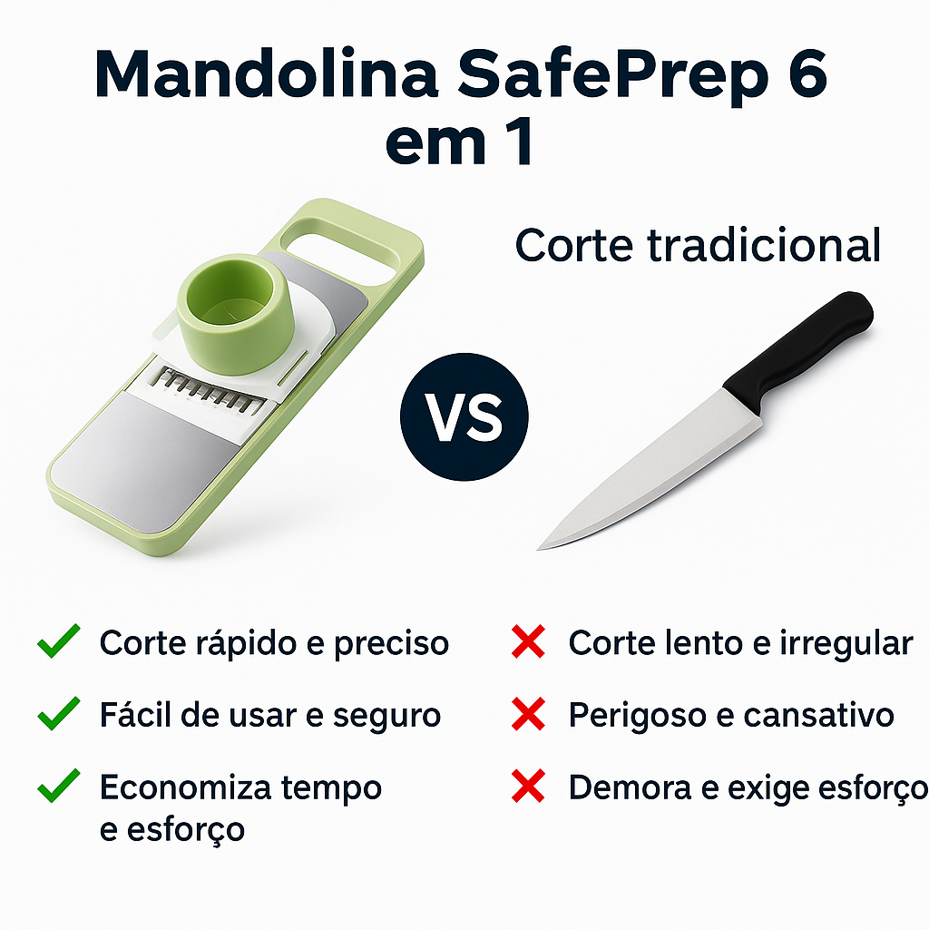 Cortador Mandolina SafePrep 6 em 1